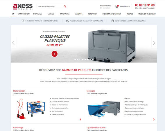 Intégration et design d'Axess-industries.com